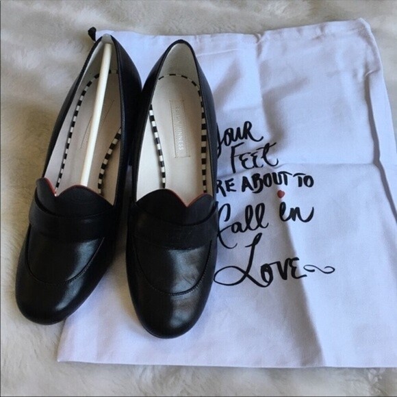 Lulu Guinness‎ Carine Blk Leather Shoes - Picture 2 of 12